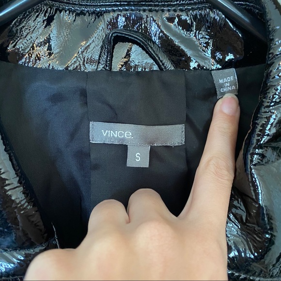 VINCE black patent leather coat - Picture 6 of 14